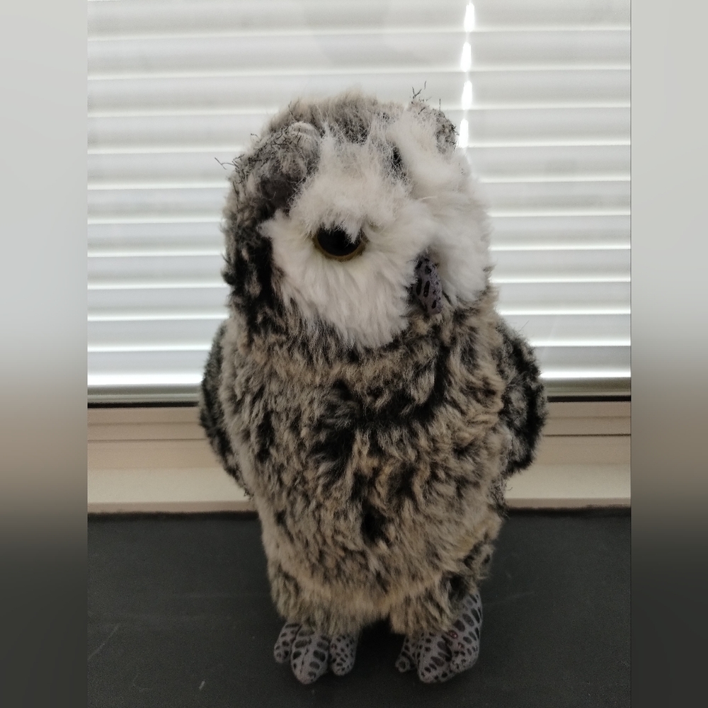 Aurora Great Horned Owl 9" Stuffed Realistic Animal Plush - Picture 3 of 13